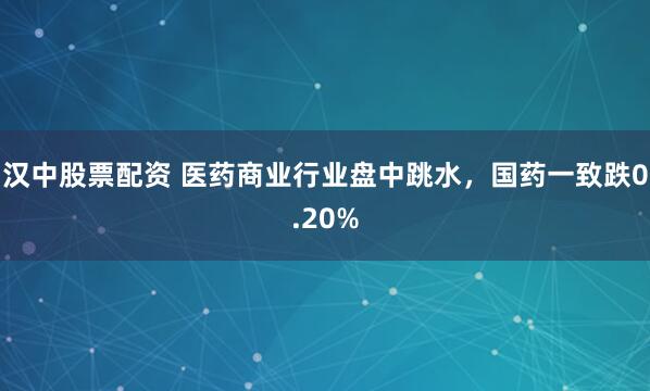 汉中股票配资 医药商业行业盘中跳水，国药一致跌0.20%
